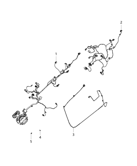 2013 Ram 5500 Wiring-Front Door Diagram for 68150506AA