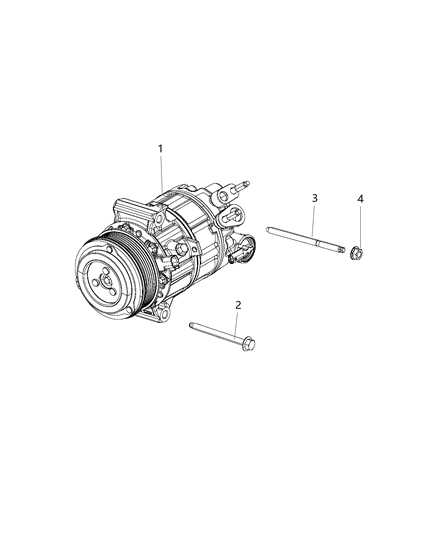 2019 Jeep Wrangler A/C Compressor Mounting Diagram 1