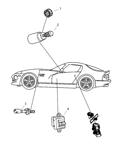 2004 Dodge Viper Switches Body Diagram