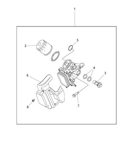 2016 Jeep Renegade Engine Oil Filter & Housing / Cooler Diagram 2