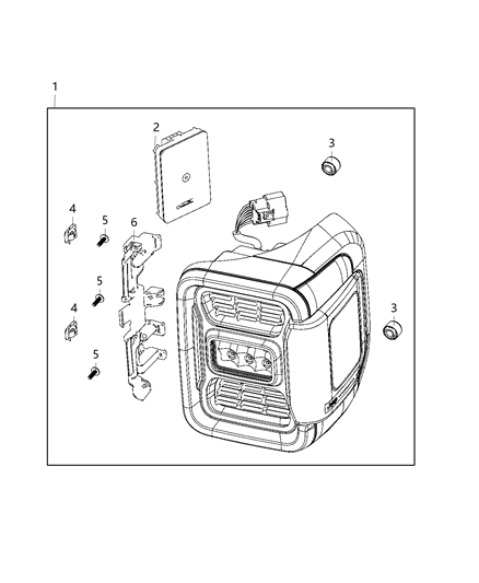 2020 Jeep Gladiator Parts, Tail Lamps Service Diagram 2