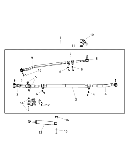 2009 Dodge Ram 5500 Link-Steering Diagram for 68041821AA