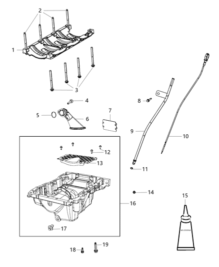 2017 Chrysler Pacifica Indicator-Engine Oil Level Diagram for 68166699AA