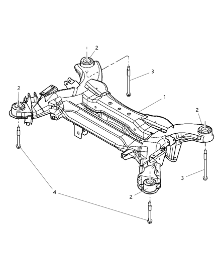 2006 Chrysler Pacifica Frame, Rear Diagram