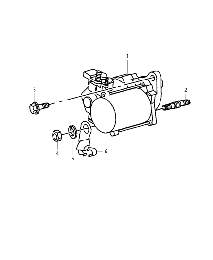 1997 Dodge Ram Van Starter & Mounting Diagram