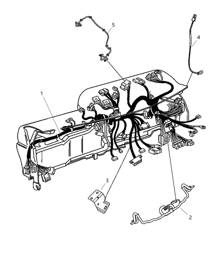 2007 Dodge Ram 2500 Wiring-Instrument Panel Diagram for 56055712AC