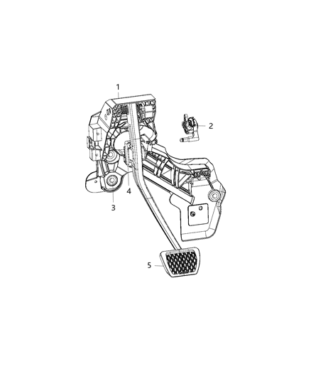 2019 Jeep Wrangler Pedal, Brake Diagram