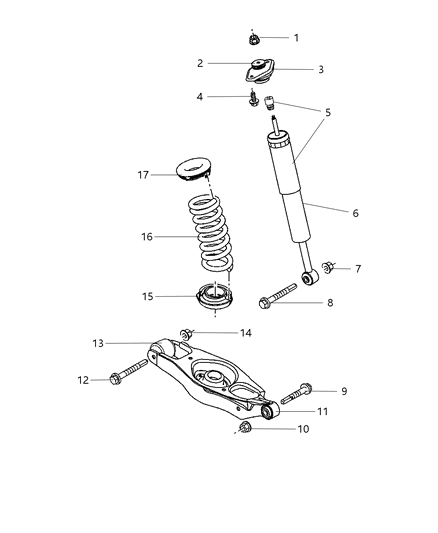 2009 Chrysler 300 Rear Shocks Diagram 2