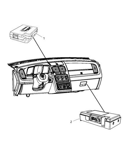 2010 Dodge Journey Modules Instrument Panel Diagram