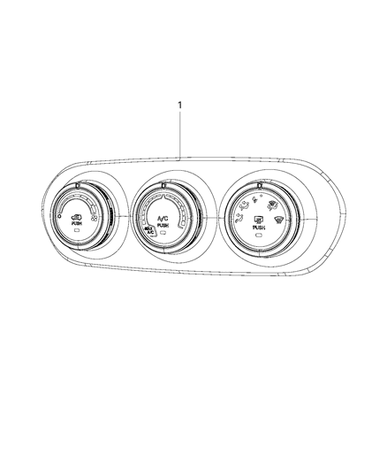 2017 Jeep Renegade Air Conditioner And Heater Control Diagram for 6LW60LXHAA