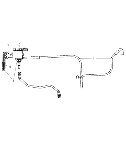 2011 Chrysler Town & Country Emission Control Vacuum Harness Diagram