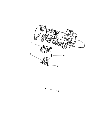 1999 Dodge Durango Engine Mounting, Rear Diagram 1