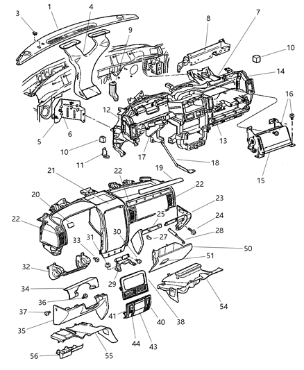 1999 Jeep Grand Cherokee Outlet Air Conditioning Diagram for 5FW49DX9AA