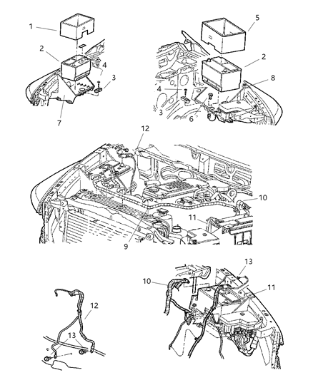 2007 Dodge Ram 2500 Battery-Storage Diagram for BP065800AA