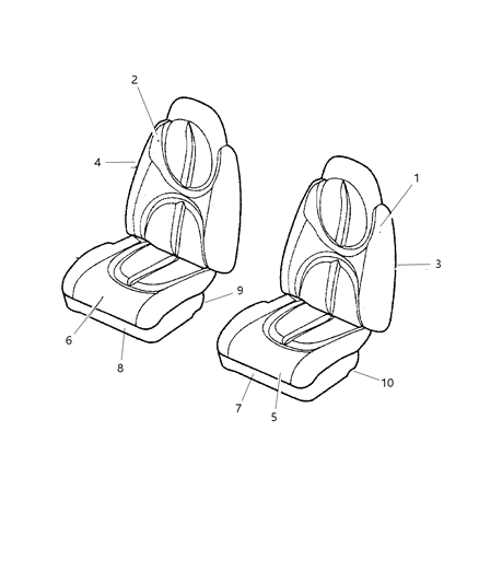 2000 Dodge Durango Front Seat Diagram 1