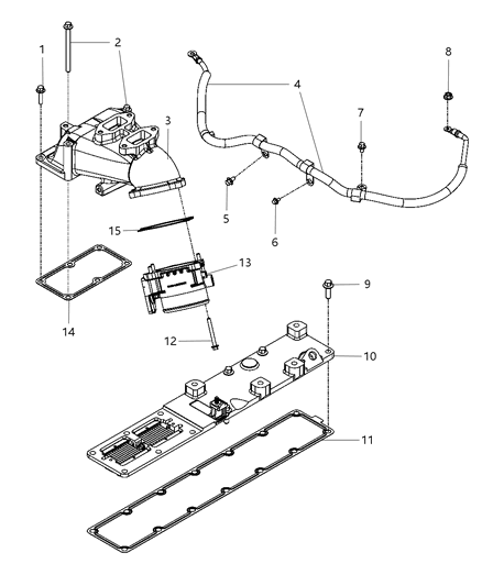 2007 Dodge Ram 3500 Plenum-Intake Manifold Diagram for 68027028AA