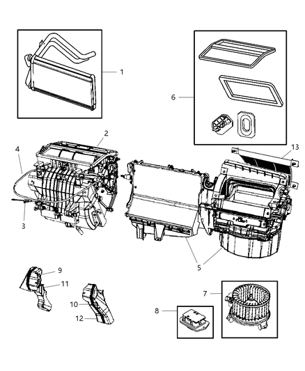 2007 Jeep Patriot Housing-Blower Motor Diagram for 5191801AA
