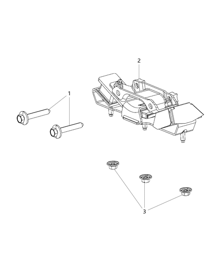 2021 Ram 1500 Bracket-Transmission Mount Diagram for 5038874AA