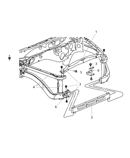 2009 Dodge Ram 2500 Radiator Support Diagram