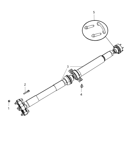 2011 Dodge Durango Rear Drive Shaft Diagram for 52123470AE