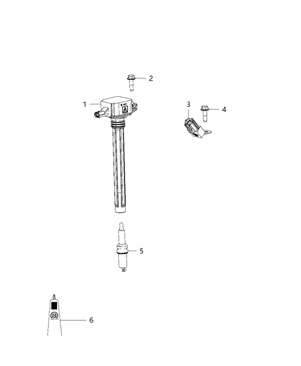 2018 Jeep Cherokee Spark Plugs, Ignition Coil Diagram 2