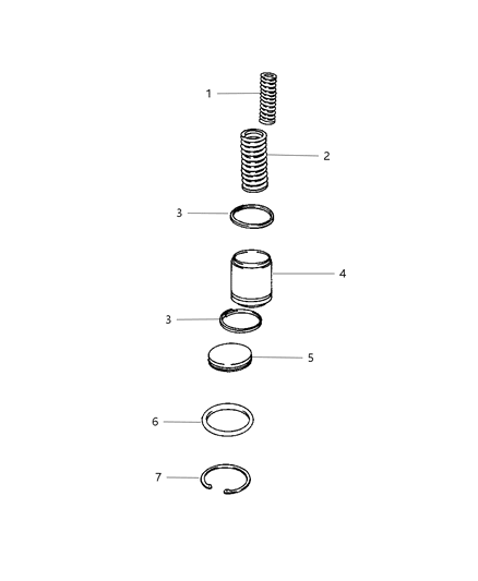 2002 Dodge Neon Accumulator Piston & Spring Diagram