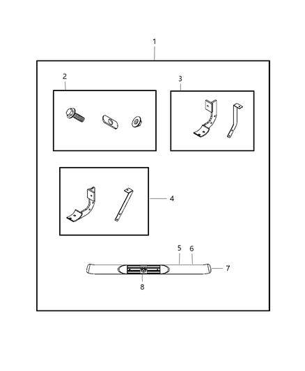 2007 Dodge Ram 1500 Tubular Side Step Diagram 2