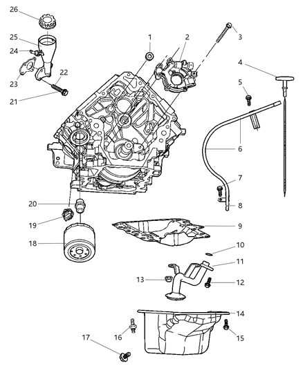 2007 Jeep Grand Cherokee Engine Oiling Diagram 1