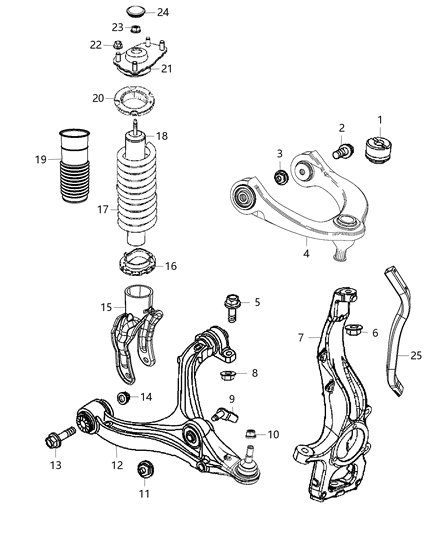 2017 Dodge Durango Suspension - Front Diagram