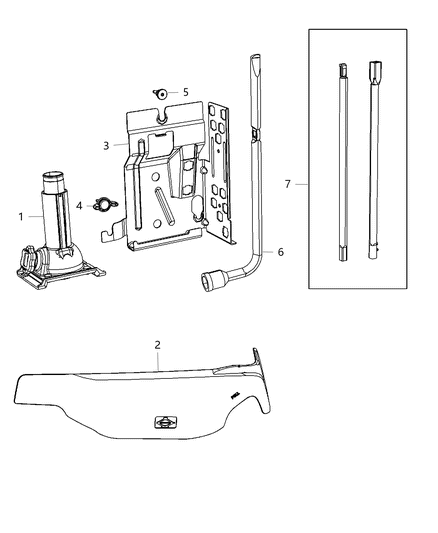 2020 Ram 2500 Jack Assembly & Tools Diagram