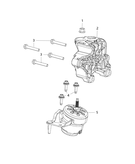 2018 Jeep Wrangler INSULATOR-Engine Mount Diagram for 68271526AA