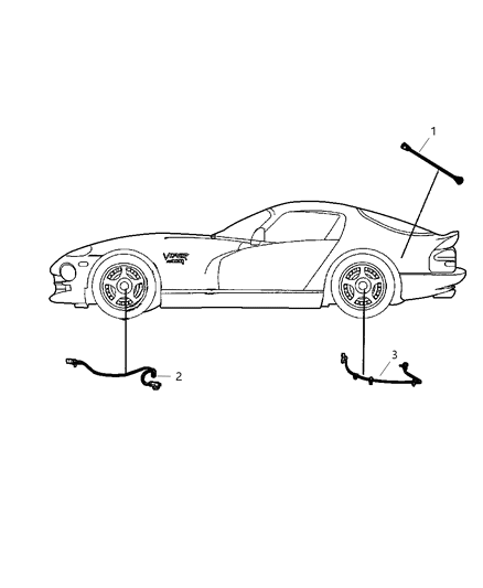 2003 Dodge Viper Sensors - Body Diagram