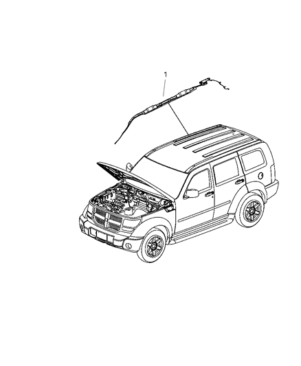 2008 Dodge Nitro Side Curtain Air Bag Diagram for 52112100AE