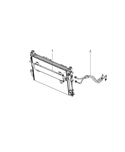 2008 Chrysler Pacifica Transmission Oil Cooler & Lines Diagram