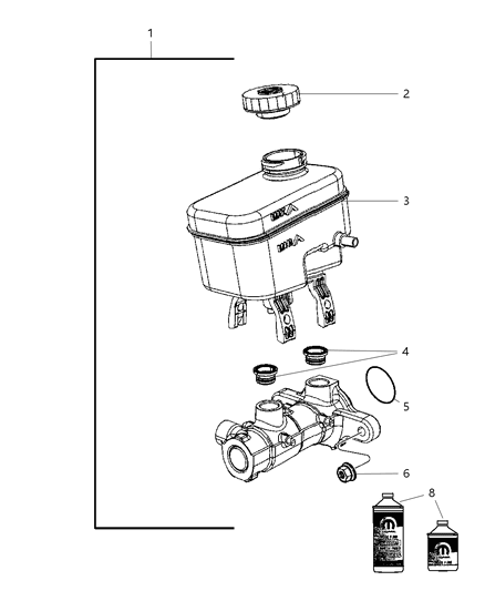 2009 Dodge Nitro Brake Master Cylinder Diagram