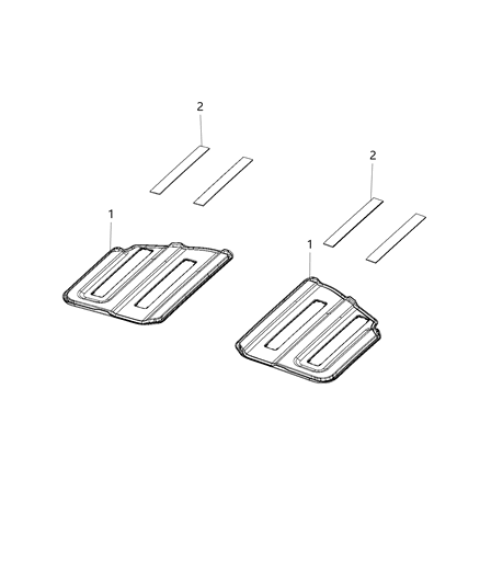 2018 Jeep Wrangler Headliner Diagram for 6CD50TX7AB