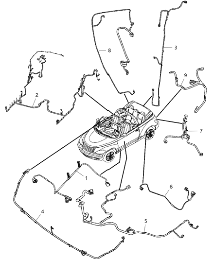 2008 Chrysler PT Cruiser Wiring Body Diagram 1