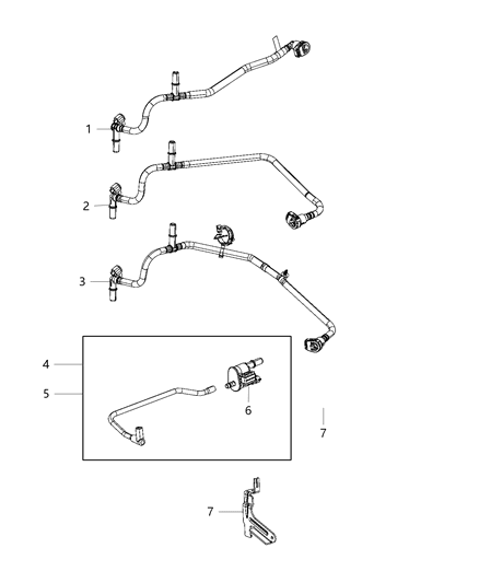 2021 Dodge Durango Emission Control Vacuum Harness Diagram