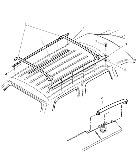 1999 Dodge Durango Luggage Rack Diagram