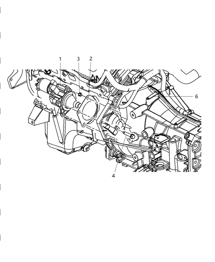 2009 Dodge Charger Starter & Related Parts Diagram 1