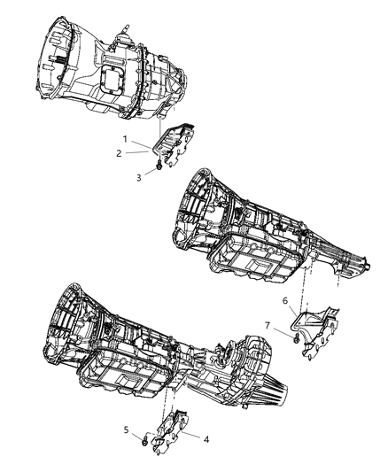 2007 Dodge Ram 3500 Transmission Mounts Diagram 1