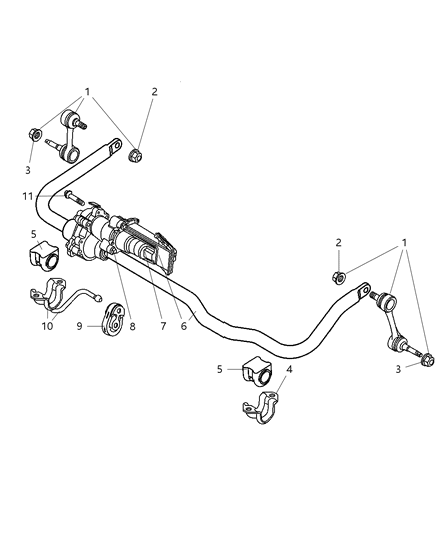 2005 Dodge Ram 2500 Link-SWAY Bar Diagram for 5139522AA