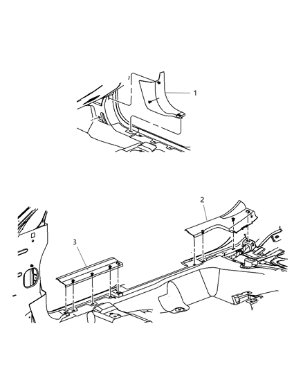 2010 Chrysler Sebring Panel-COWL Side Trim Diagram for XQ92XDVAE