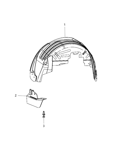 2015 Dodge Journey Rear Wheelhouse Shields Diagram