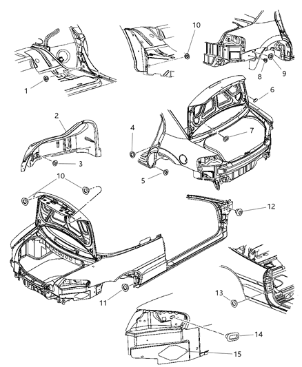 2002 Chrysler Sebring Plugs - Rear Diagram