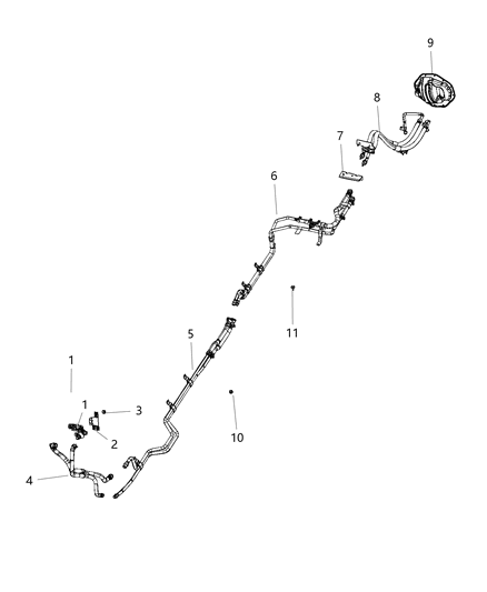 2019 Ram 1500 Bracket-Valve Diagram for 68309838AA