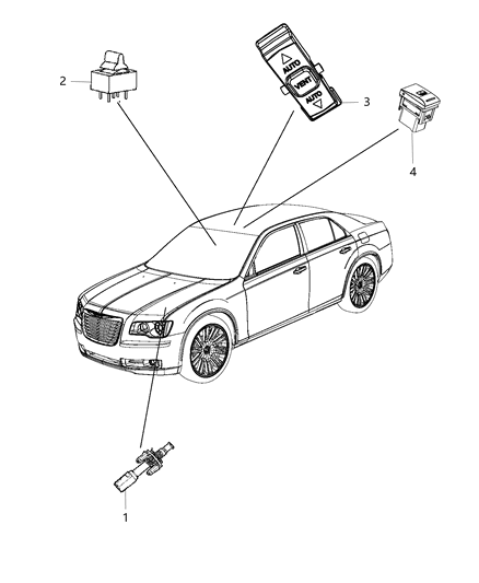 2016 Chrysler 300 Switches - Body Diagram