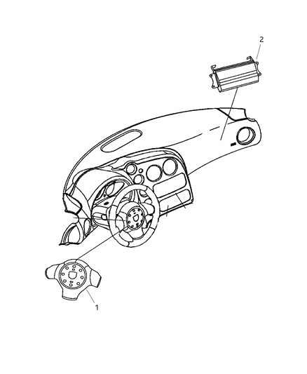 2009 Dodge Viper Air Bags Front Diagram