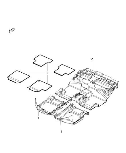 2018 Dodge Journey Carpet Diagram