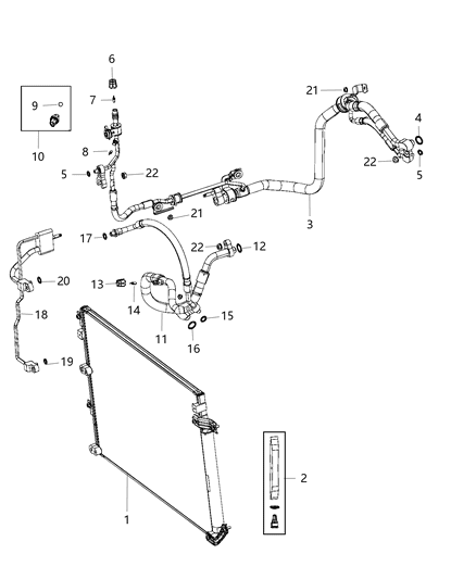 2020 Jeep Cherokee Line-A/C Suction And Liquid Diagram for 68288353AB